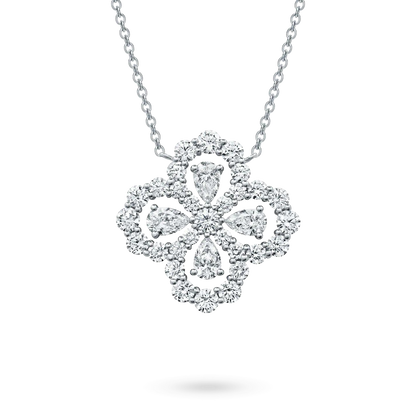 [Regal Jewels]LOOP NECKLACE FULL MOTIF DIAMOND 16MM MULTIPLE COLORS