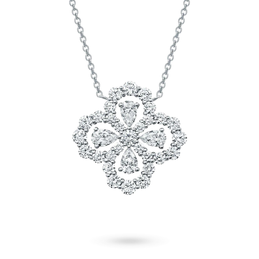 [Regal Jewels]LOOP NECKLACE FULL MOTIF DIAMOND 16MM MULTIPLE COLORS