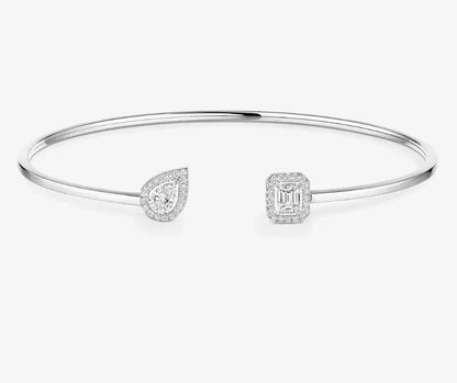 [Regal Jewels]M Delicate Double-Diamond Bracelet