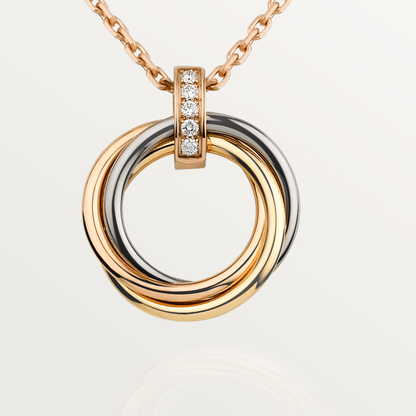 [Regal Jewels]TRINITY NECKLACE GOLD  DIAMONDS