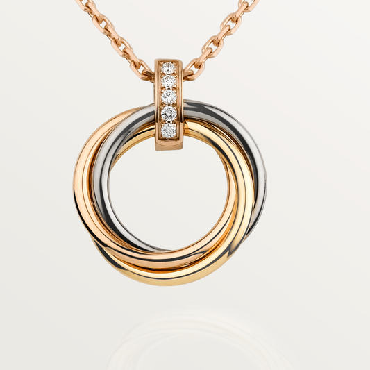 [Regal Jewels]TRINITY NECKLACE GOLD  DIAMONDS