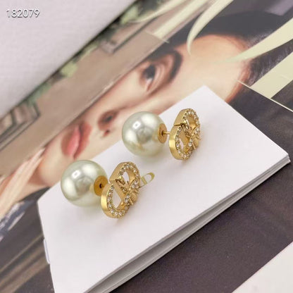 [Regal Jewels]CD Honeycomb Pearl Stud Earrings