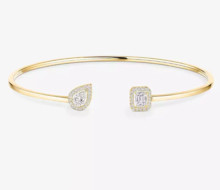 [Regal Jewels]M Delicate Double-Diamond Bracelet