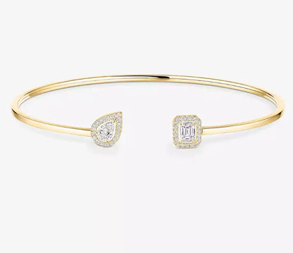 [Regal Jewels]M Delicate Double-Diamond Bracelet