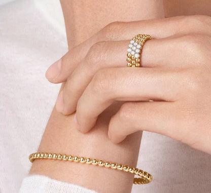 [Regal Jewels]Three-row diamond ring