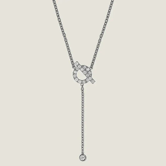 [Regal Jewels]FINESSE SILVER DIAMOND NECKLACE
