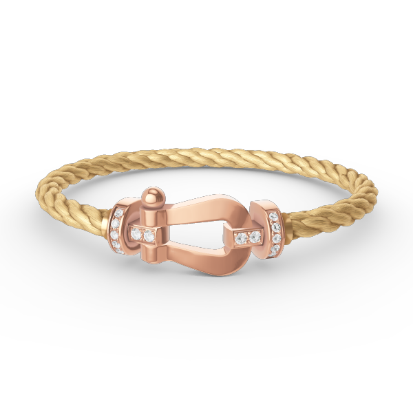 [Regal Jewels]FORCE LARGE HORSESHOE HALF DIAMOND BRACELET ROSE GOLD