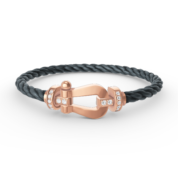 [Regal Jewels]FORCE LARGE HORSESHOE HALF DIAMOND BRACELET ROSE GOLD