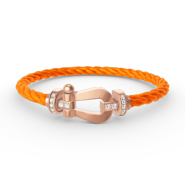 [Regal Jewels]FORCE LARGE HORSESHOE HALF DIAMOND BRACELET ROSE GOLD