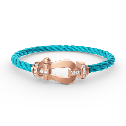 [Regal Jewels]FORCE LARGE HORSESHOE HALF DIAMOND BRACELET ROSE GOLD