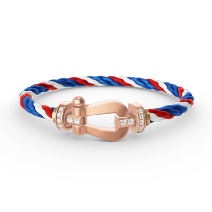 [Regal Jewels]FORCE LARGE HORSESHOE HALF DIAMOND BRACELET ROSE GOLD