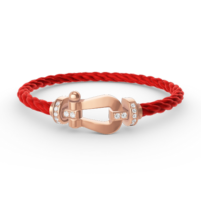 [Regal Jewels]FORCE LARGE HORSESHOE HALF DIAMOND BRACELET ROSE GOLD