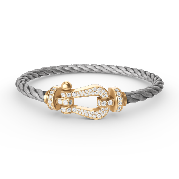 [Regal Jewels]FORCE LARGE HORSESHOE FULL DIAMOND BRACELET GOLD