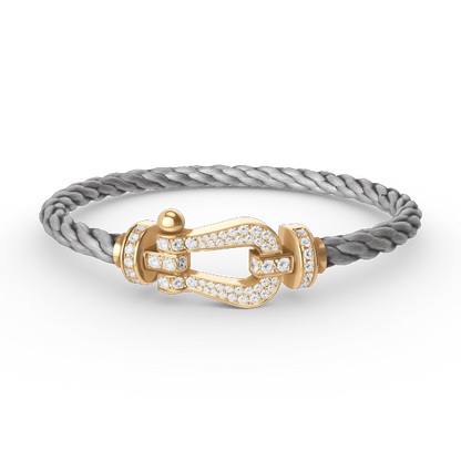 [Regal Jewels]FORCE LARGE HORSESHOE FULL DIAMOND BRACELET GOLD