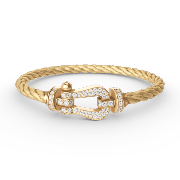 [Regal Jewels]FORCE LARGE HORSESHOE FULL DIAMOND BRACELET GOLD