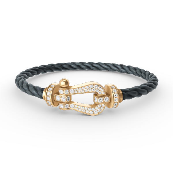 [Regal Jewels]FORCE LARGE HORSESHOE FULL DIAMOND BRACELET GOLD