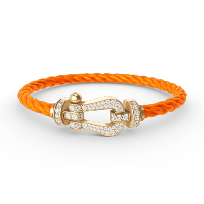 [Regal Jewels]FORCE LARGE HORSESHOE FULL DIAMOND BRACELET GOLD