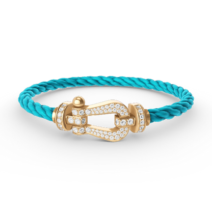 [Regal Jewels]FORCE LARGE HORSESHOE FULL DIAMOND BRACELET GOLD