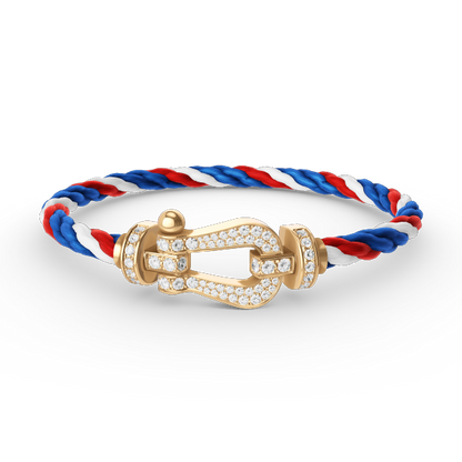 [Regal Jewels]FORCE LARGE HORSESHOE FULL DIAMOND BRACELET GOLD