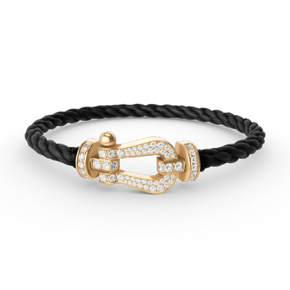 [Regal Jewels]FORCE LARGE HORSESHOE FULL DIAMOND BRACELET GOLD