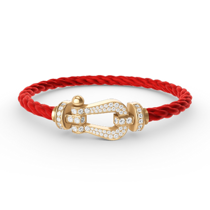 [Regal Jewels]FORCE LARGE HORSESHOE FULL DIAMOND BRACELET GOLD