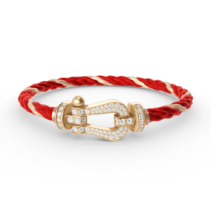 [Regal Jewels]FORCE LARGE HORSESHOE FULL DIAMOND BRACELET GOLD
