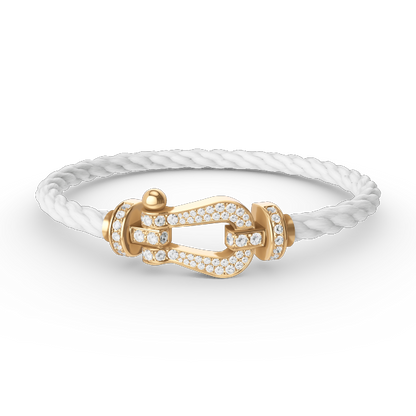 [Regal Jewels]FORCE LARGE HORSESHOE FULL DIAMOND BRACELET GOLD