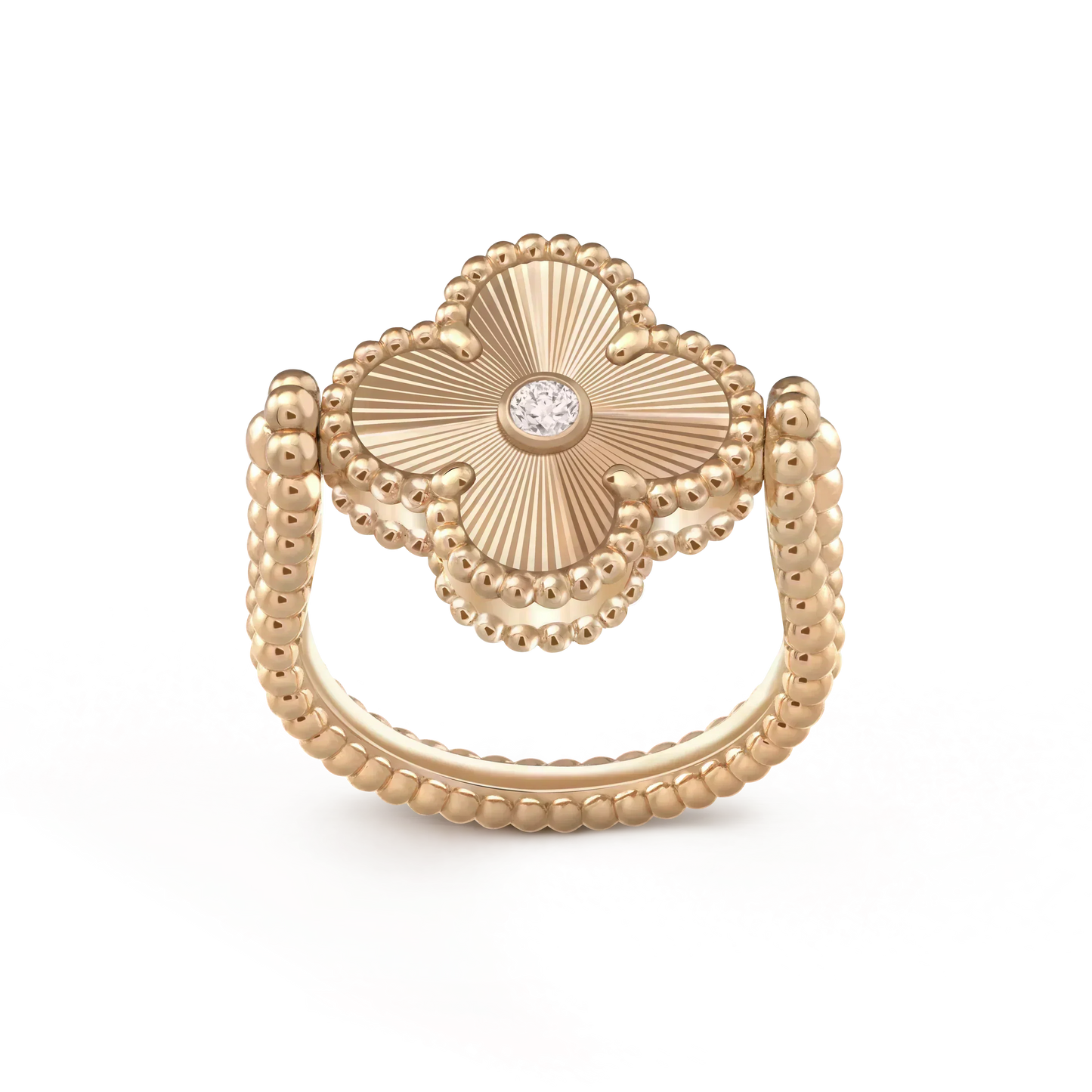 [Regal Jewels]CLOVER RIVERSIBLE ROSE GOLD RING