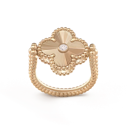 [Regal Jewels]CLOVER RIVERSIBLE ROSE GOLD RING