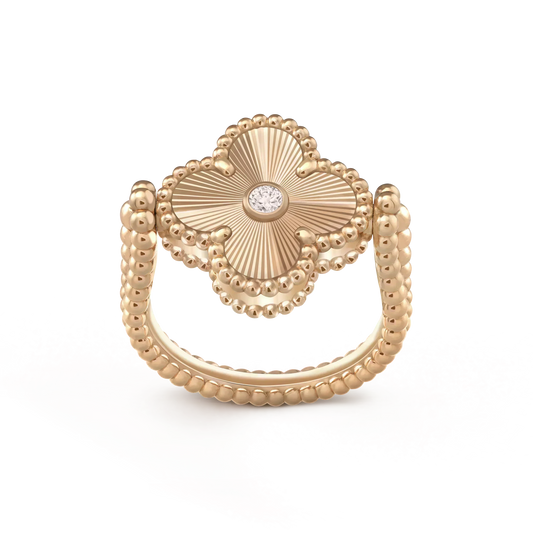 [Regal Jewels]CLOVER RIVERSIBLE ROSE GOLD RING
