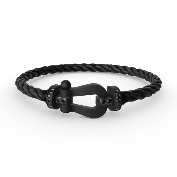 [Regal Jewels]FORCE LARGE SERIES HORSESHOE BLACK SAMURAI BRACELET