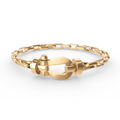 [Regal Jewels]FORCE LARGE HORSESHOE CLASP  METAL BRACELET
