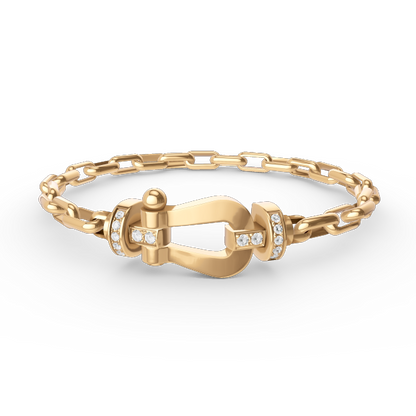 [Regal Jewels]FORCE LARGE HORSESHOE CLASP  METAL BRACELET