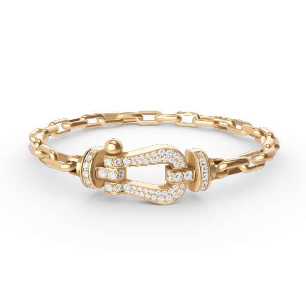 [Regal Jewels]FORCE LARGE HORSESHOE CLASP  METAL BRACELET