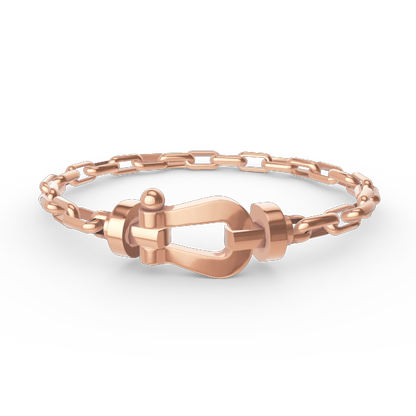 [Regal Jewels]FORCE LARGE HORSESHOE CLASP  METAL BRACELET