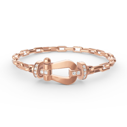 [Regal Jewels]FORCE LARGE HORSESHOE CLASP  METAL BRACELET