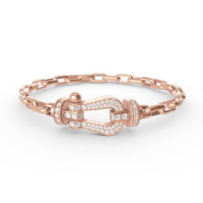 [Regal Jewels]FORCE LARGE HORSESHOE CLASP  METAL BRACELET