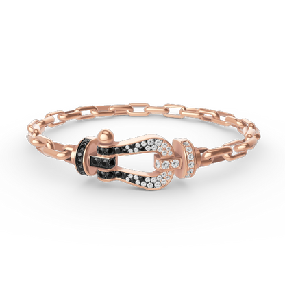 [Regal Jewels]FORCE LARGE HORSESHOE CLASP  METAL BRACELET