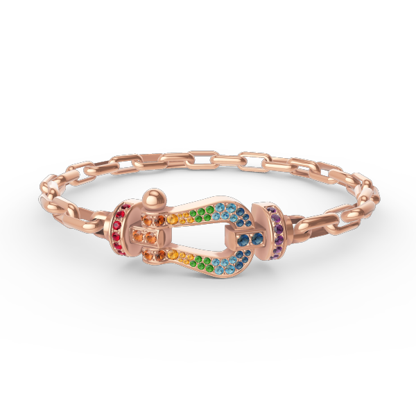[Regal Jewels]FORCE LARGE HORSESHOE CLASP  METAL BRACELET