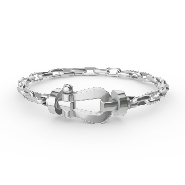 [Regal Jewels]FORCE LARGE HORSESHOE CLASP  METAL BRACELET