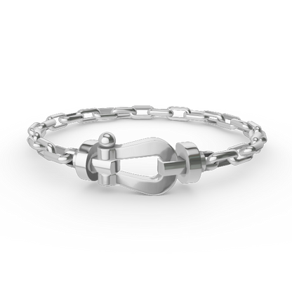 [Regal Jewels]FORCE LARGE HORSESHOE CLASP  METAL BRACELET