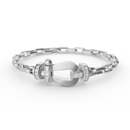 [Regal Jewels]FORCE LARGE HORSESHOE CLASP  METAL BRACELET