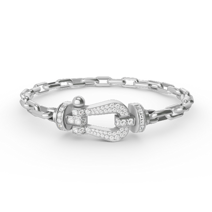 [Regal Jewels]FORCE LARGE HORSESHOE CLASP  METAL BRACELET