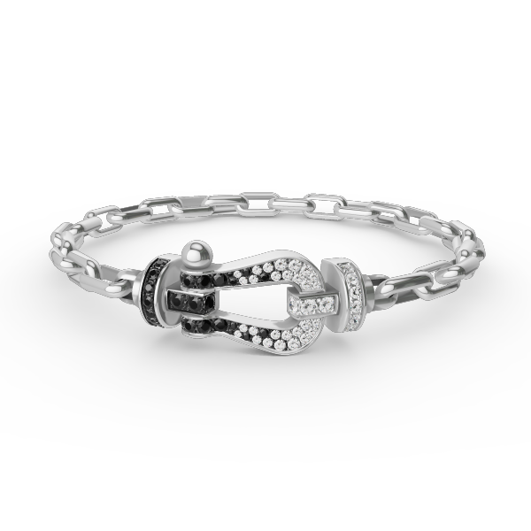 [Regal Jewels]FORCE LARGE HORSESHOE CLASP  METAL BRACELET