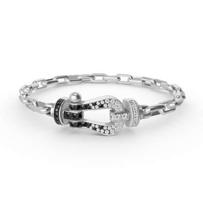 [Regal Jewels]FORCE LARGE HORSESHOE CLASP  METAL BRACELET