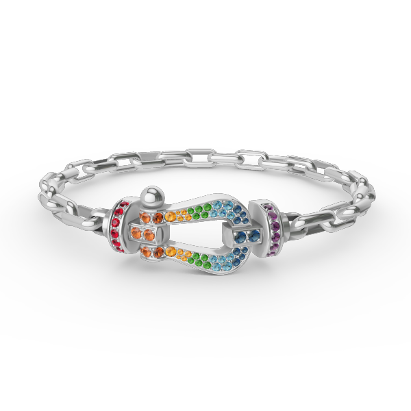 [Regal Jewels]FORCE LARGE HORSESHOE CLASP  METAL BRACELET