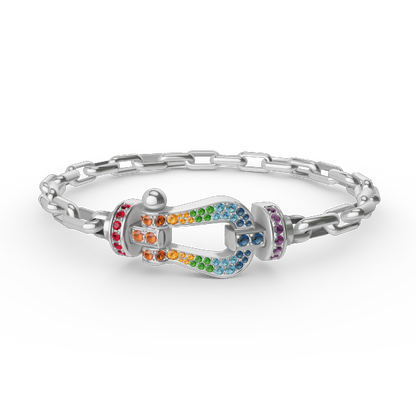 [Regal Jewels]FORCE LARGE HORSESHOE CLASP  METAL BRACELET