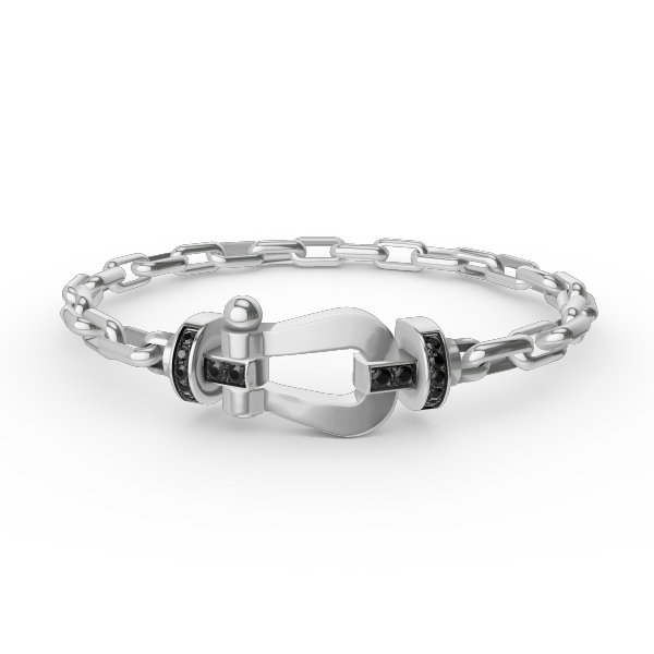 [Regal Jewels]FORCE LARGE HORSESHOE CLASP  METAL BRACELET
