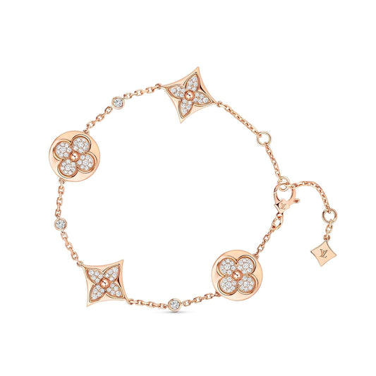 [Regal Jewels]STAR AND SUN 4 MOTIFS GOLD DIAMONDS BRACELET