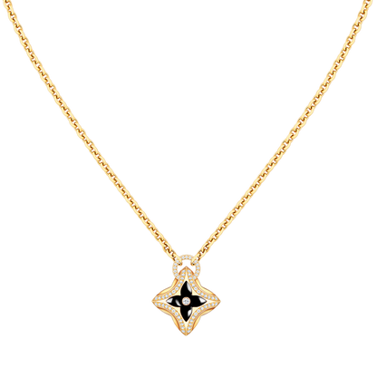 [Regal Jewels]STAR PEDANT PINK GOLD DIAMOND NECKLACE